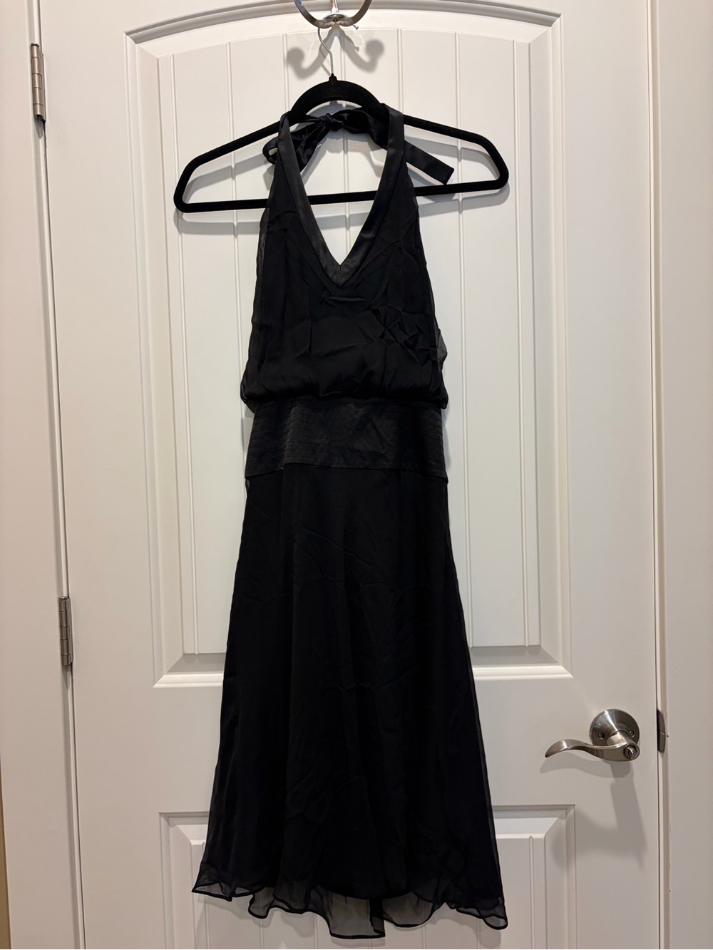 LAUNDRY 100% Silk - Little Black Dress Halter (Size 2)